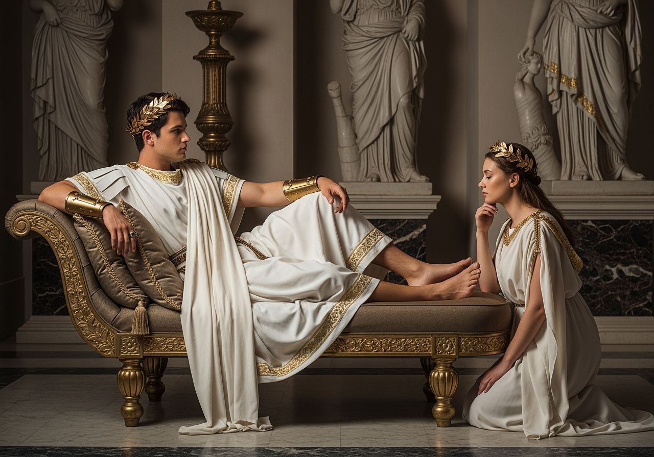 Roman Emperor Lounging in Imperial Palace