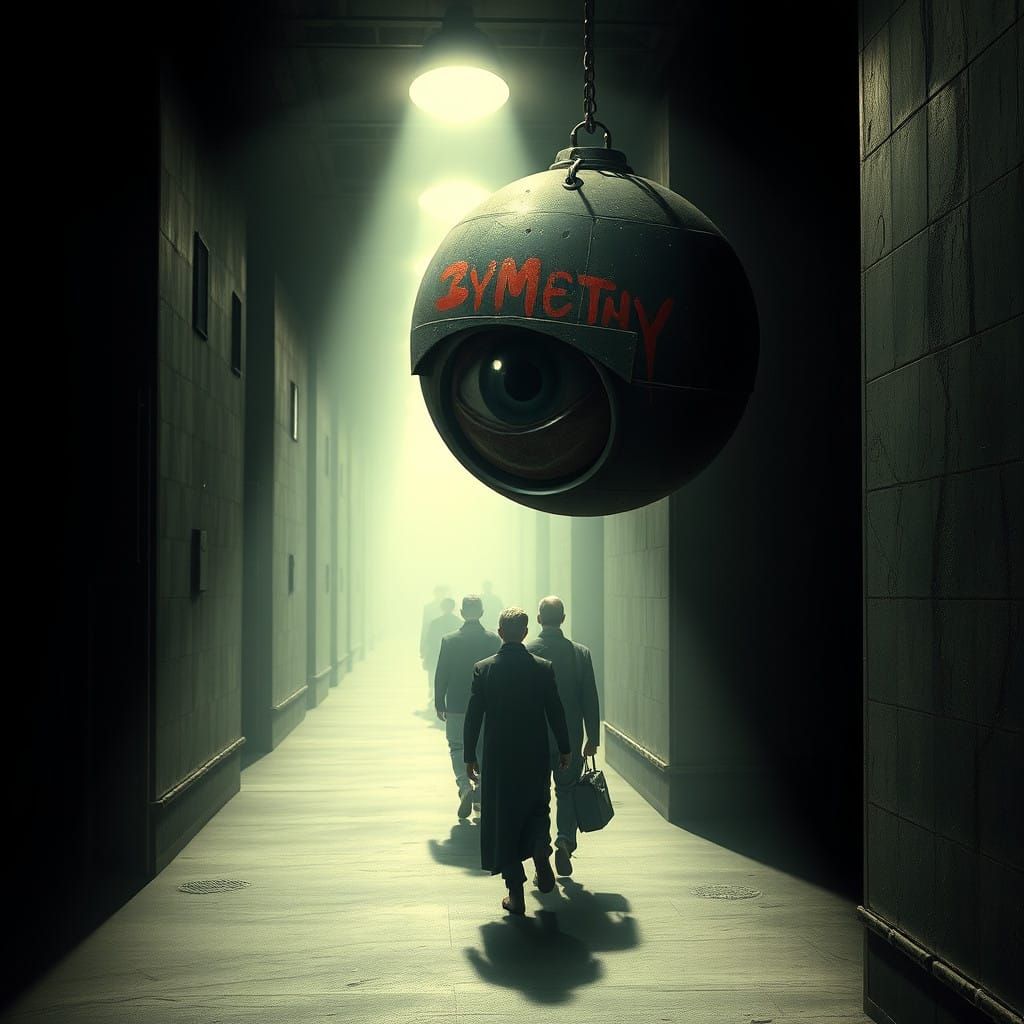 Surreal Horror Scene in Dramatic Lighting