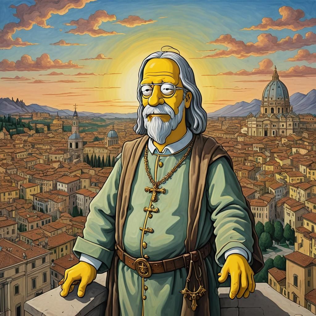 Sunrise over Vatican City - Matt Groening vs Leonardo DaVinc...