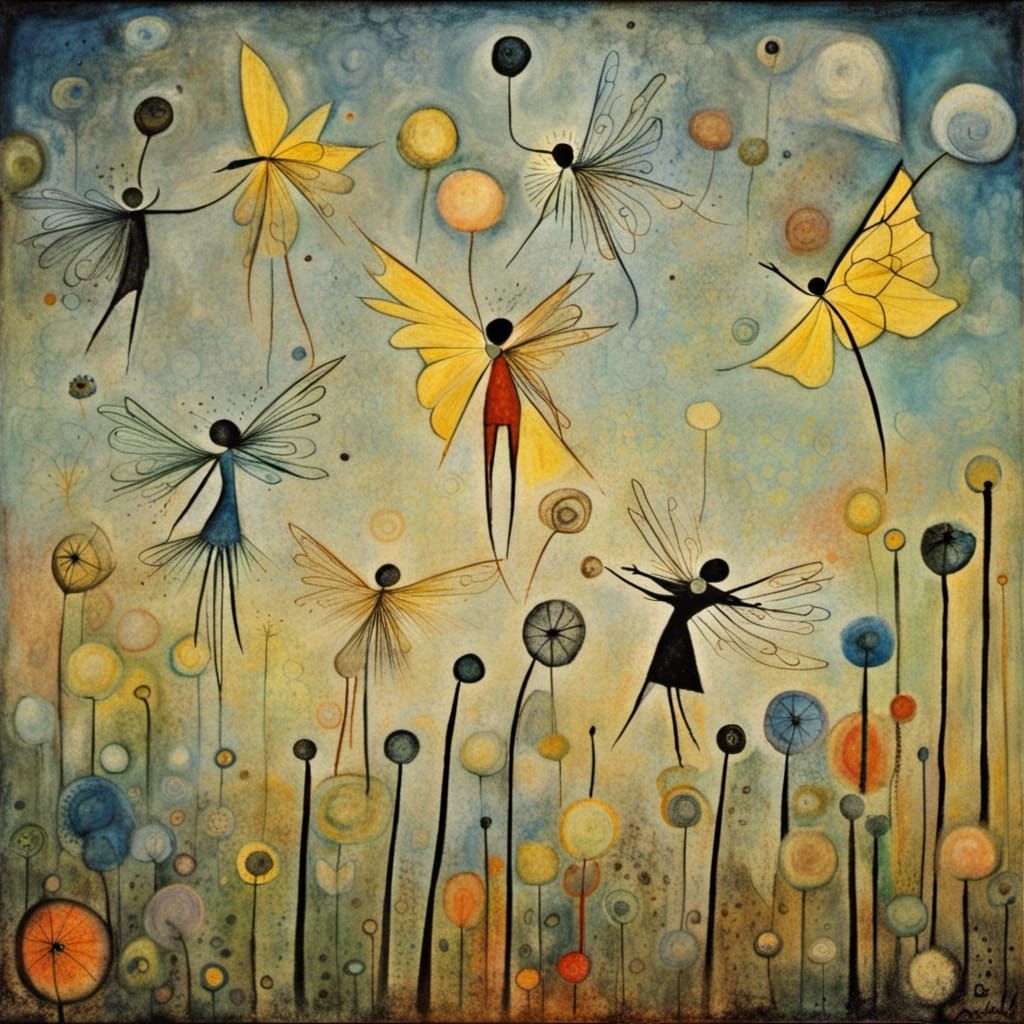 Fairies in Dandelion Dreamscape: An Artistic Vision