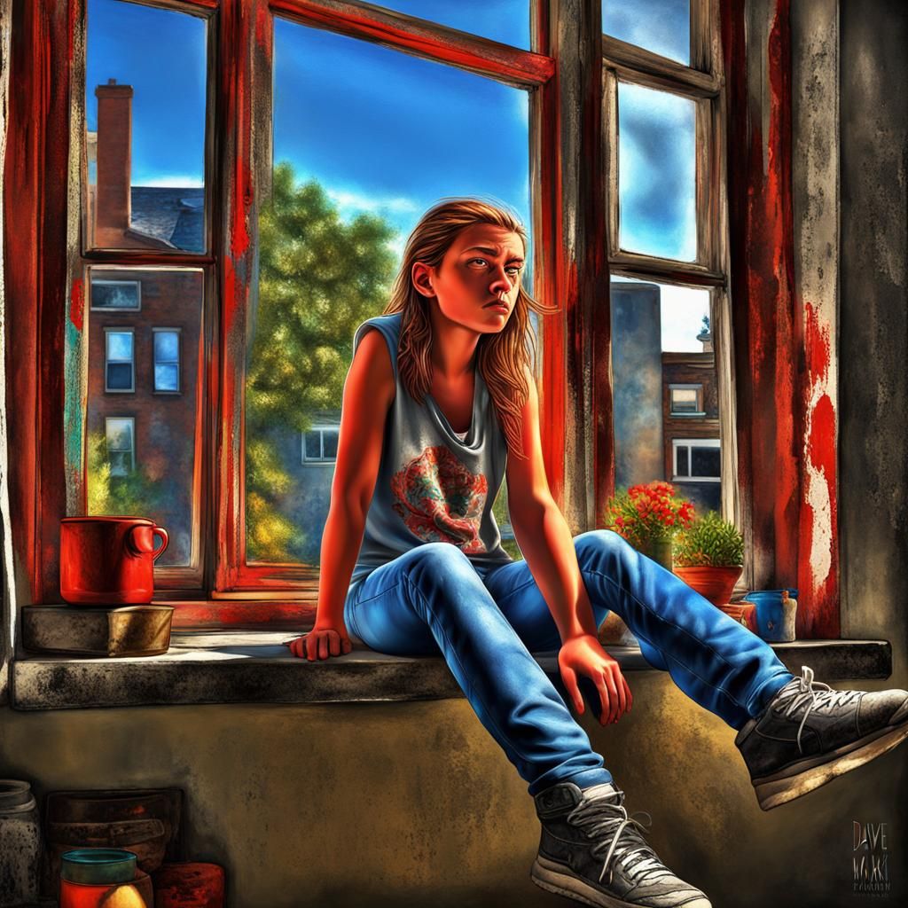 Grumpy Teenager in Intensely Detailed Macro Photograph