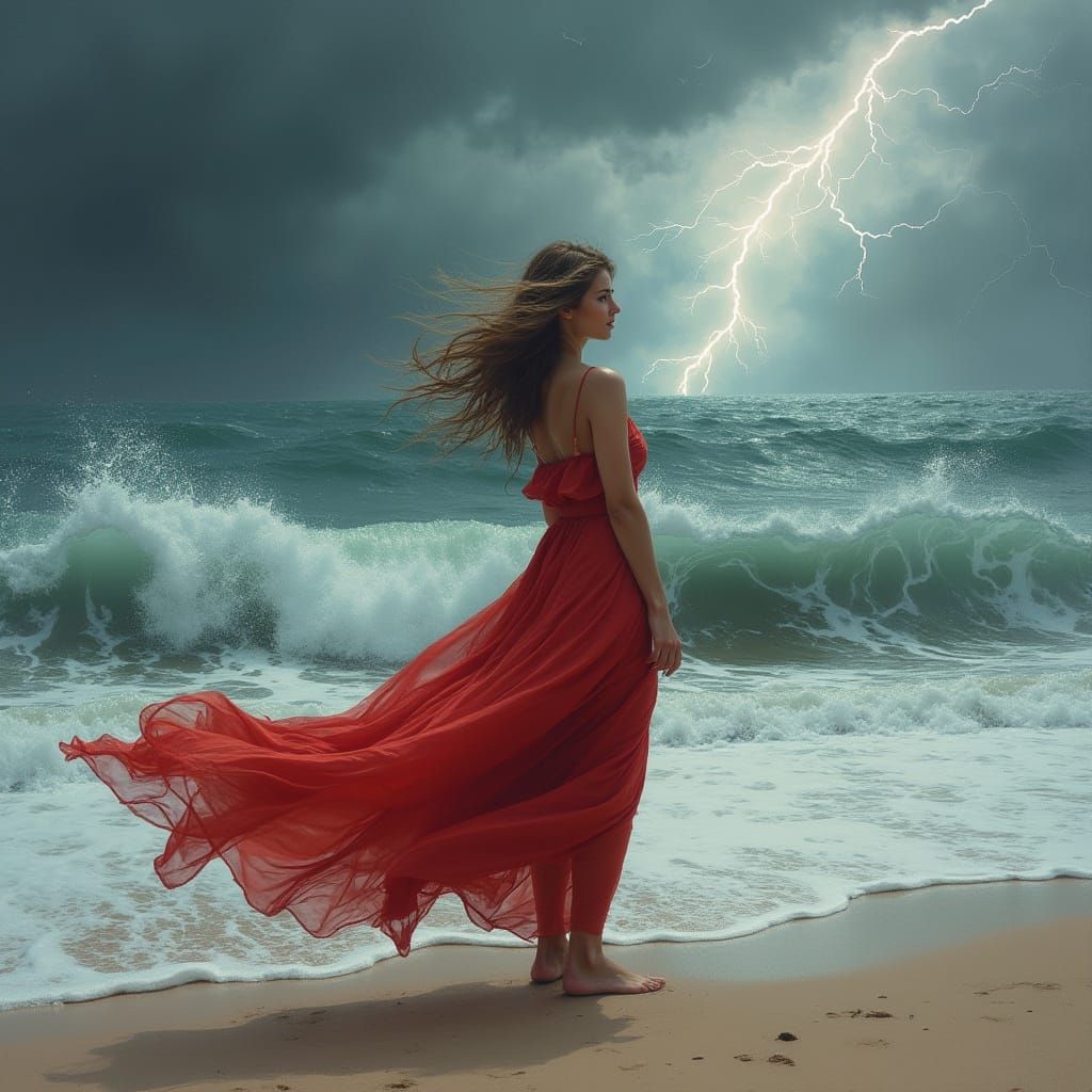Stormy Goddess of the Ocean's Fury