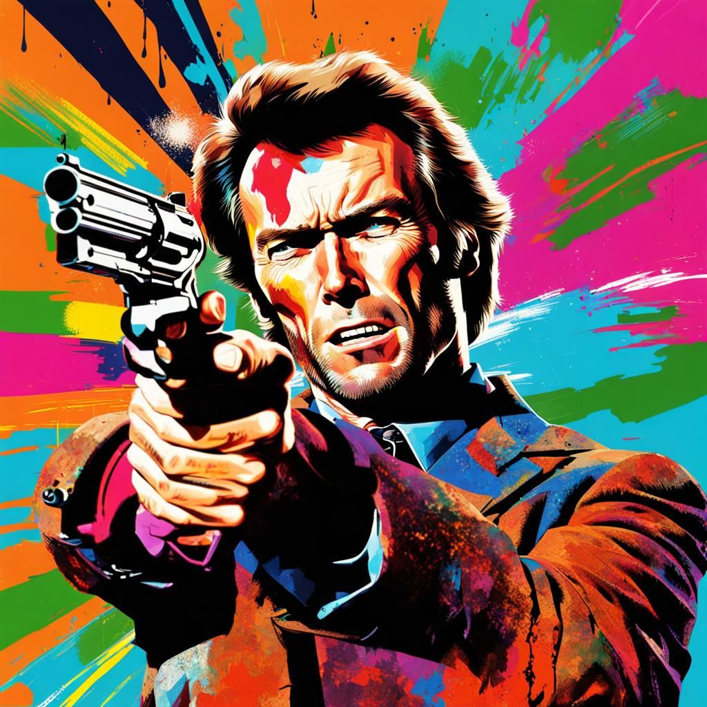 Gritty Graffiti Art of a Stern Detective