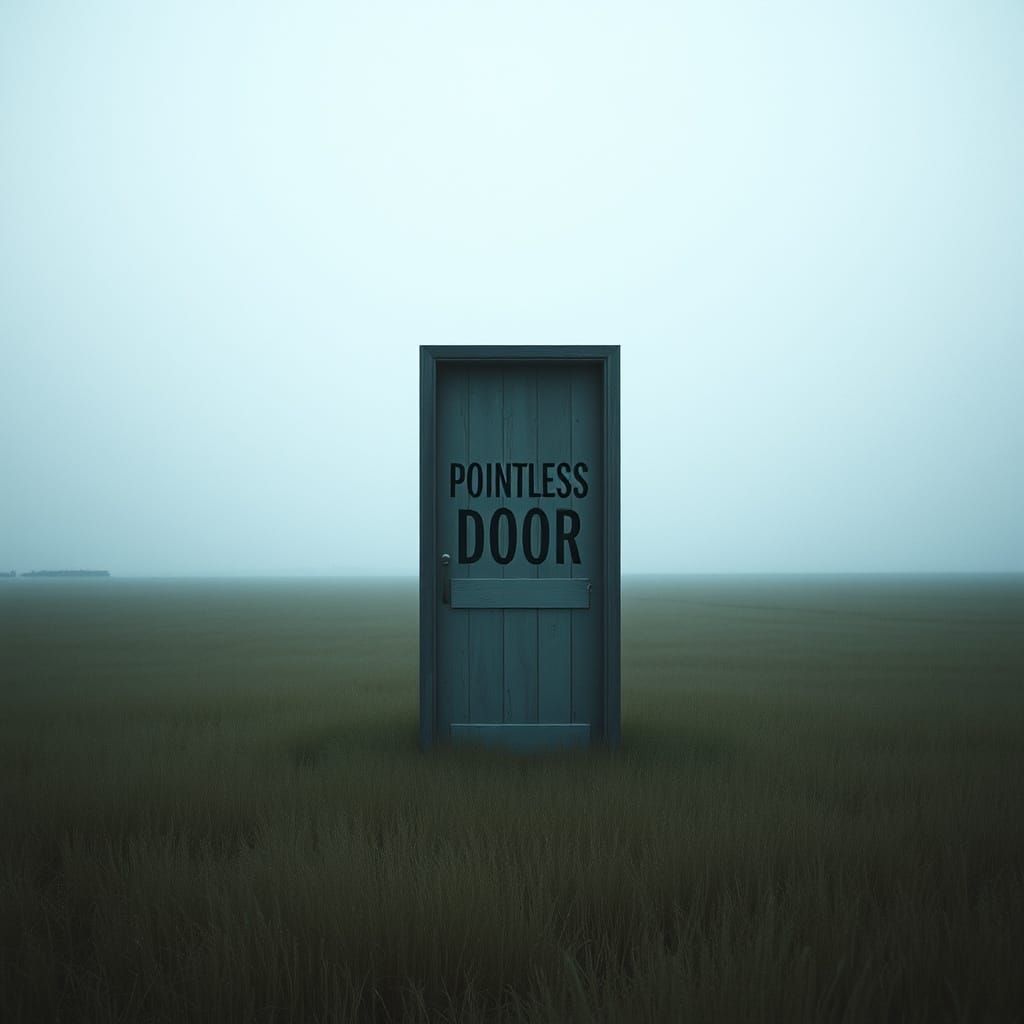 Solitary Door in Field, Wyeth-Inspired Art