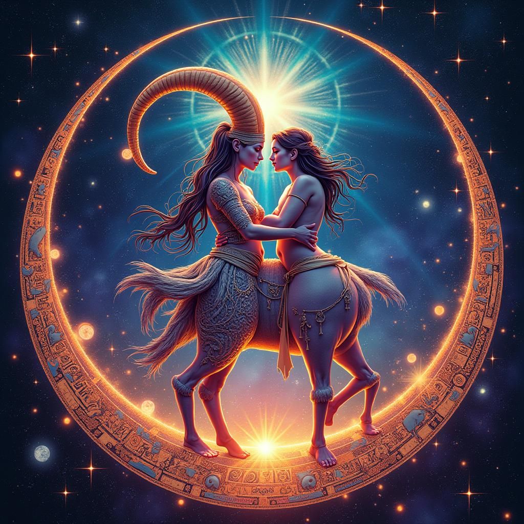 Capricorn and Venus in Holographic Visionary Art