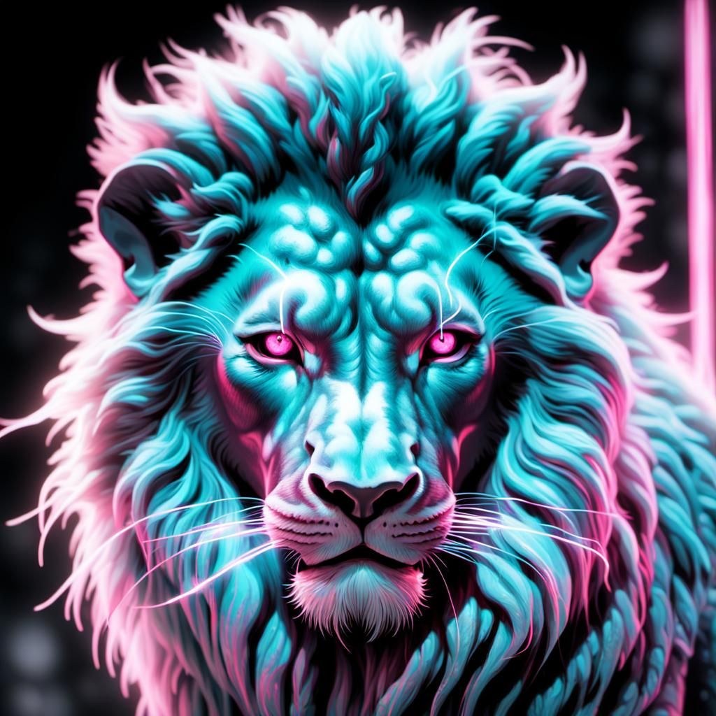 Neon Deity's Synthwave Wrath in Cyberpunk Cityscape