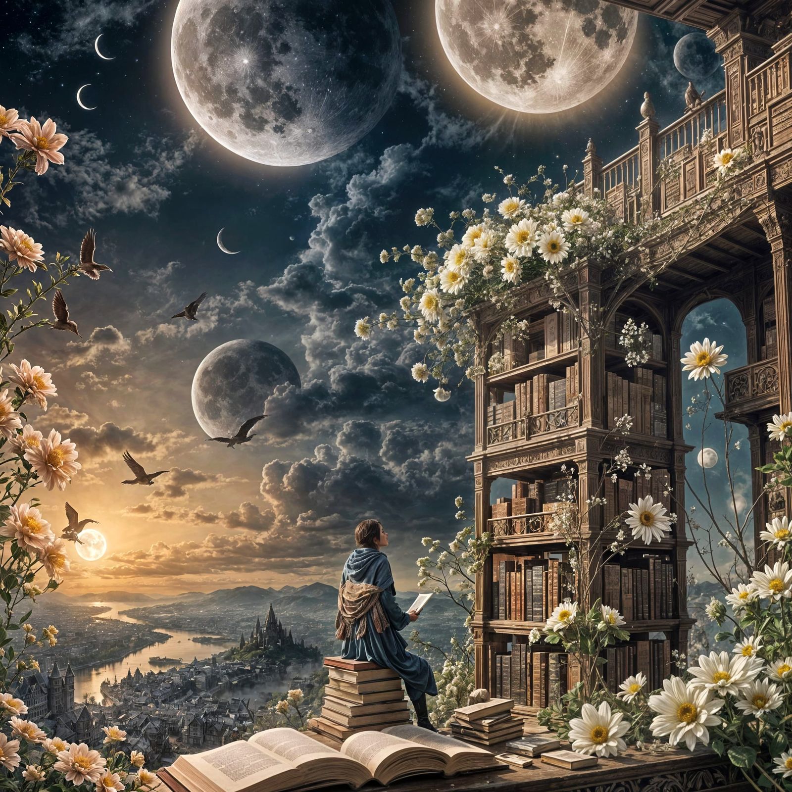 With freedom, books, flowers and the moon, who could not be ...