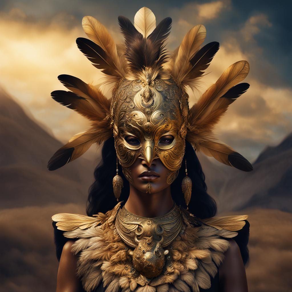 Eurasian Quail Goddess in Digital Matte Painting