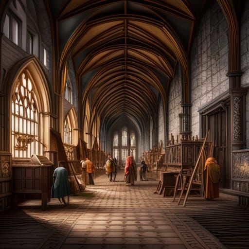 Medieval Forgery Scene in High Resolution