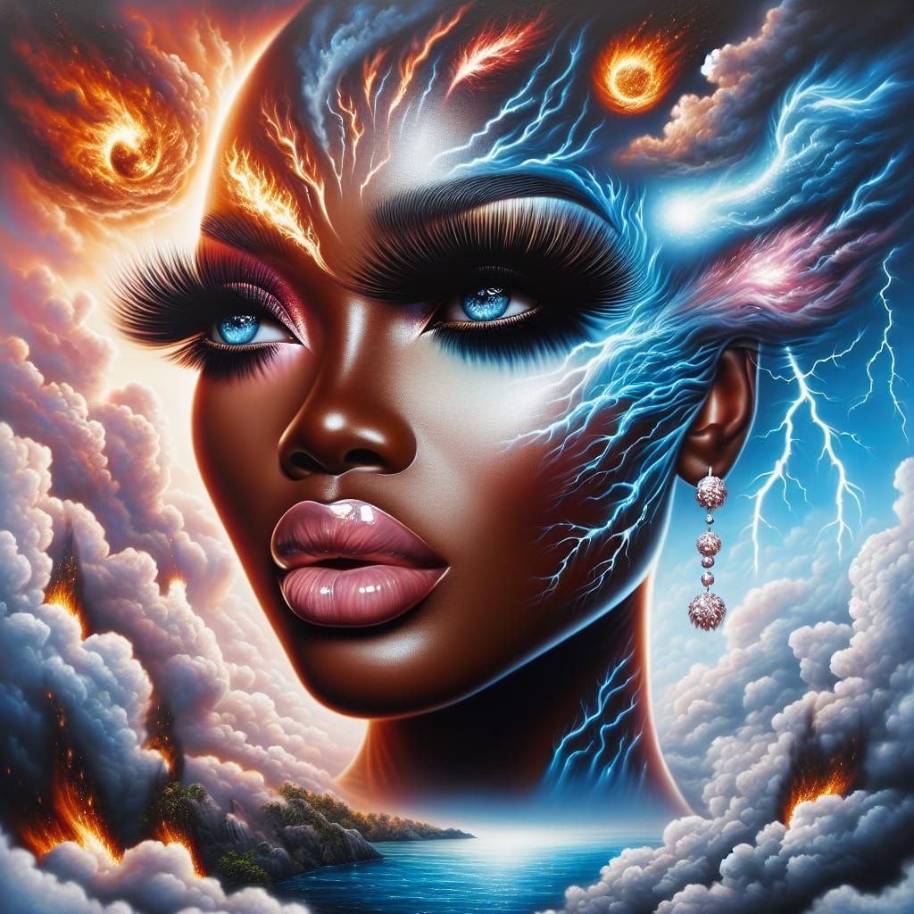 Elemental African-American Goddess Artwork