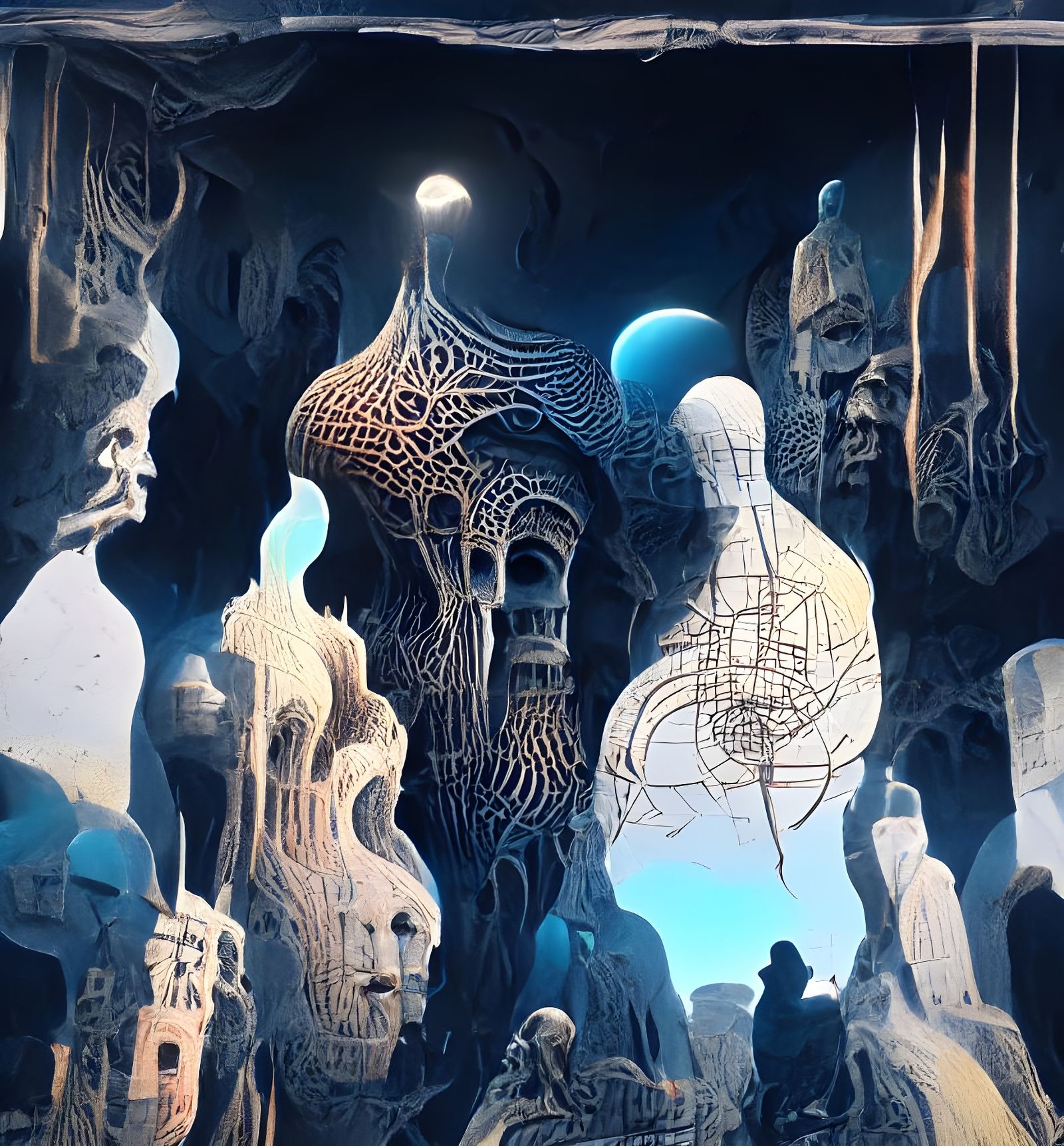 Fantasy Sorcerers Council in Detailed Rotoscoped Drawing