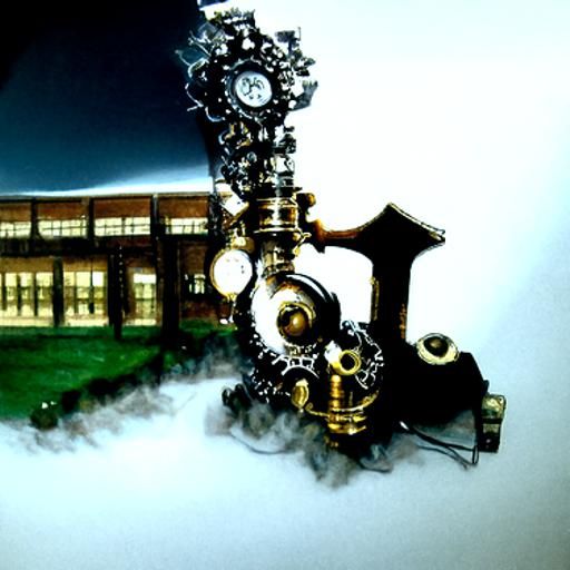 Steampunk Engine Illustration