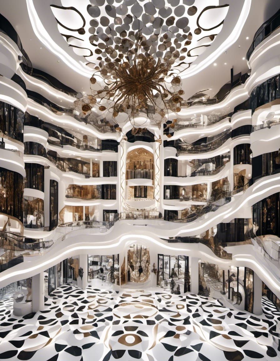 Hyperrealistic High Fashion Model in Clothing Store