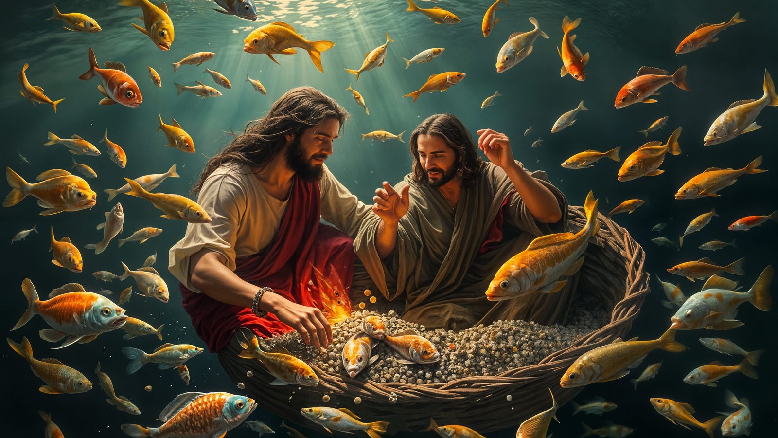 Miraculous Catch in a Busy Beach Scene