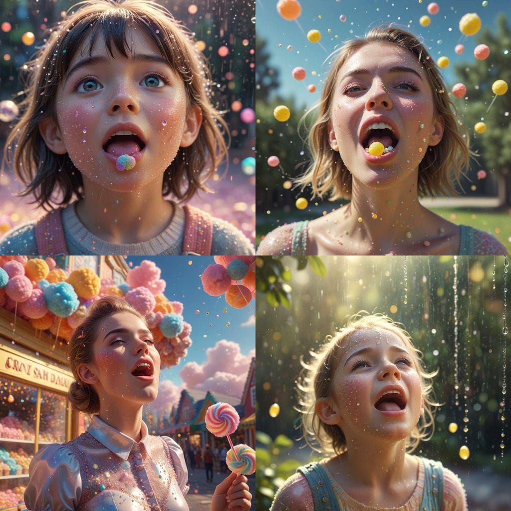 Sweet Rain: Lemon Drops and Gumdrops Falling