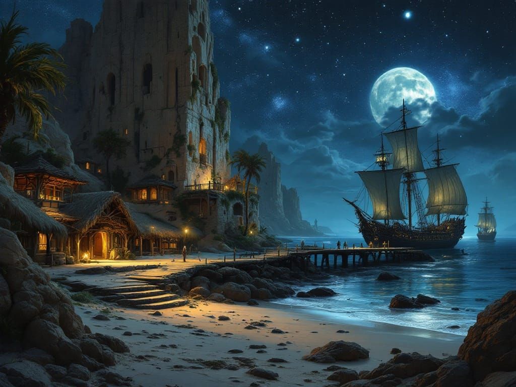 Mekrong Port at night, 1