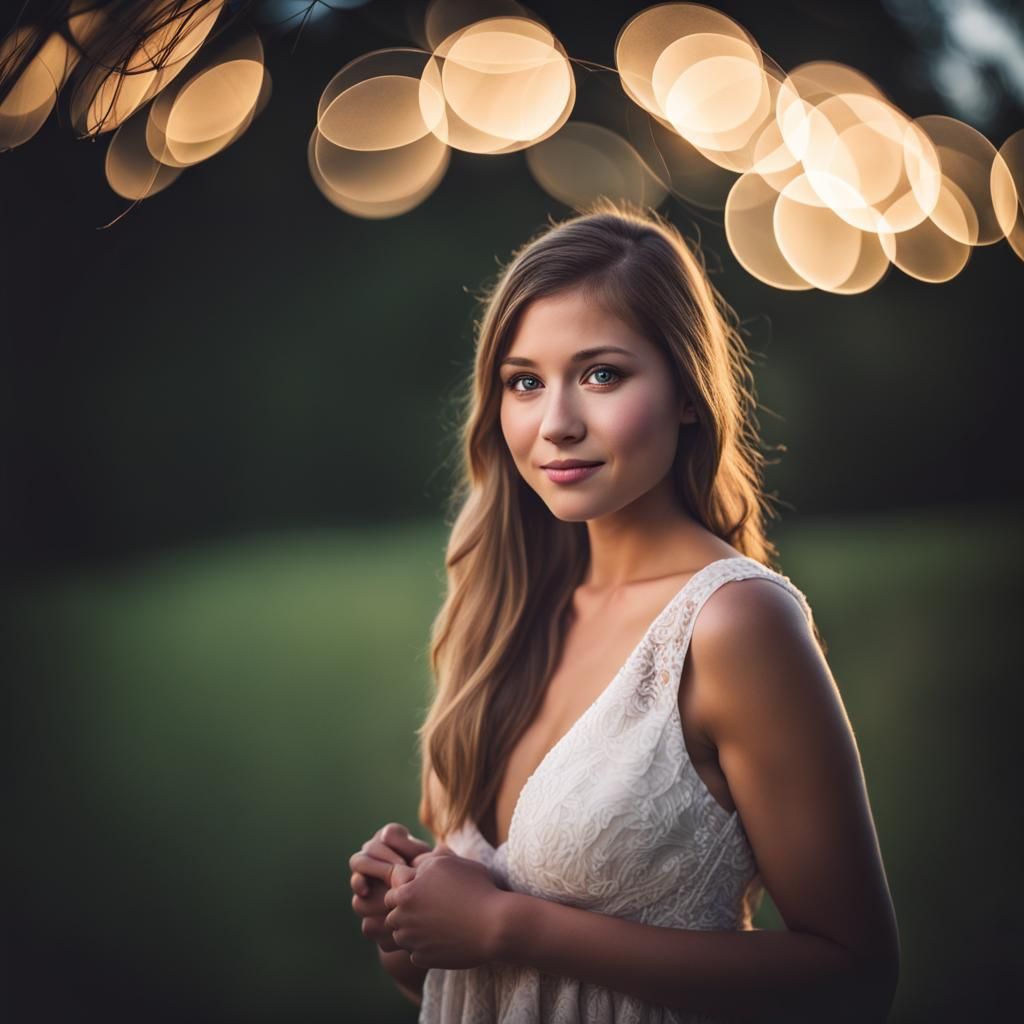 Moonlit Portraits with Bokeh and Natural Lighting
