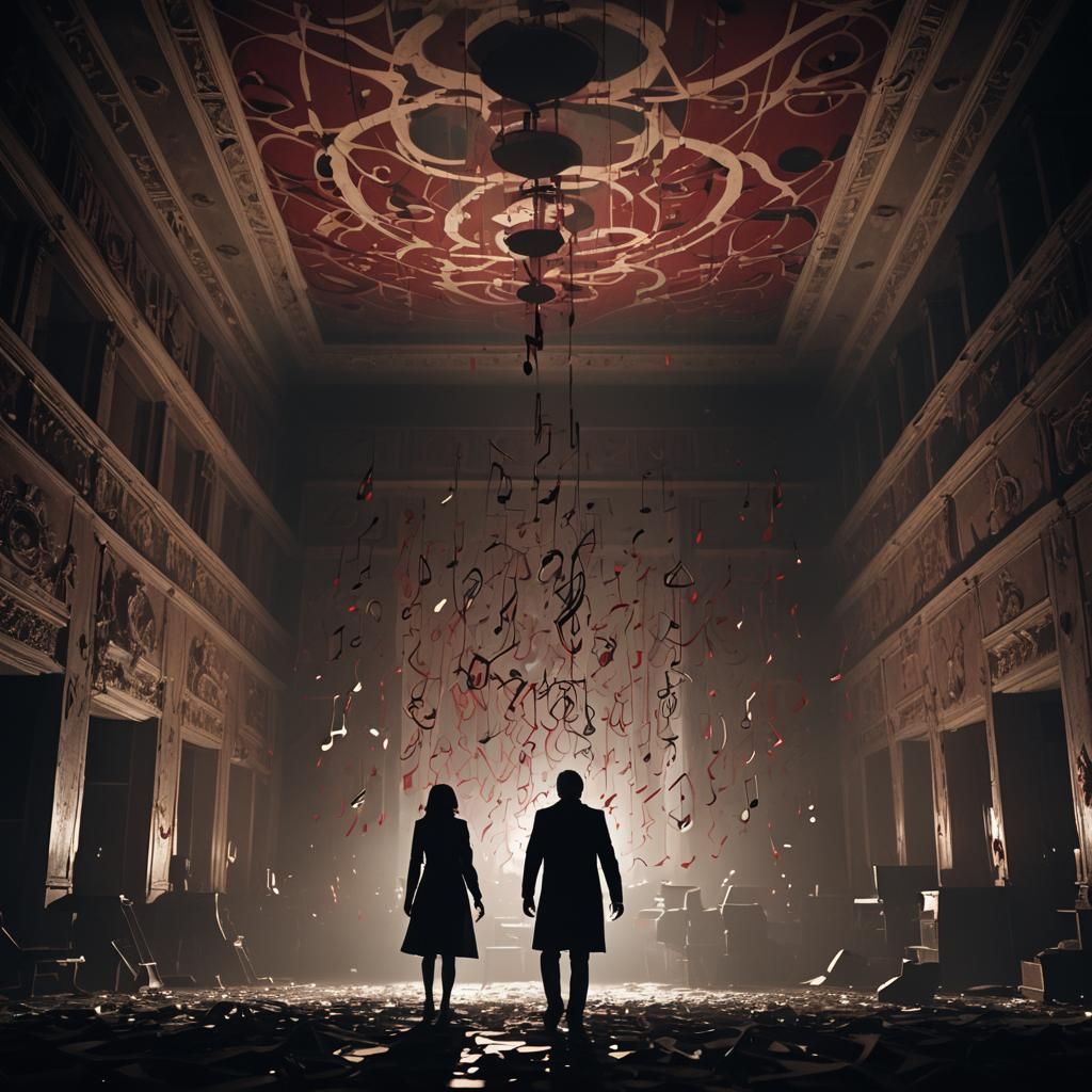 Ominous Musical Notes in Abandoned Concert Hall