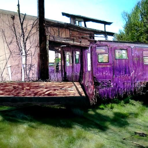 Abandoned Wasteland Train Station in Photorealistic Style