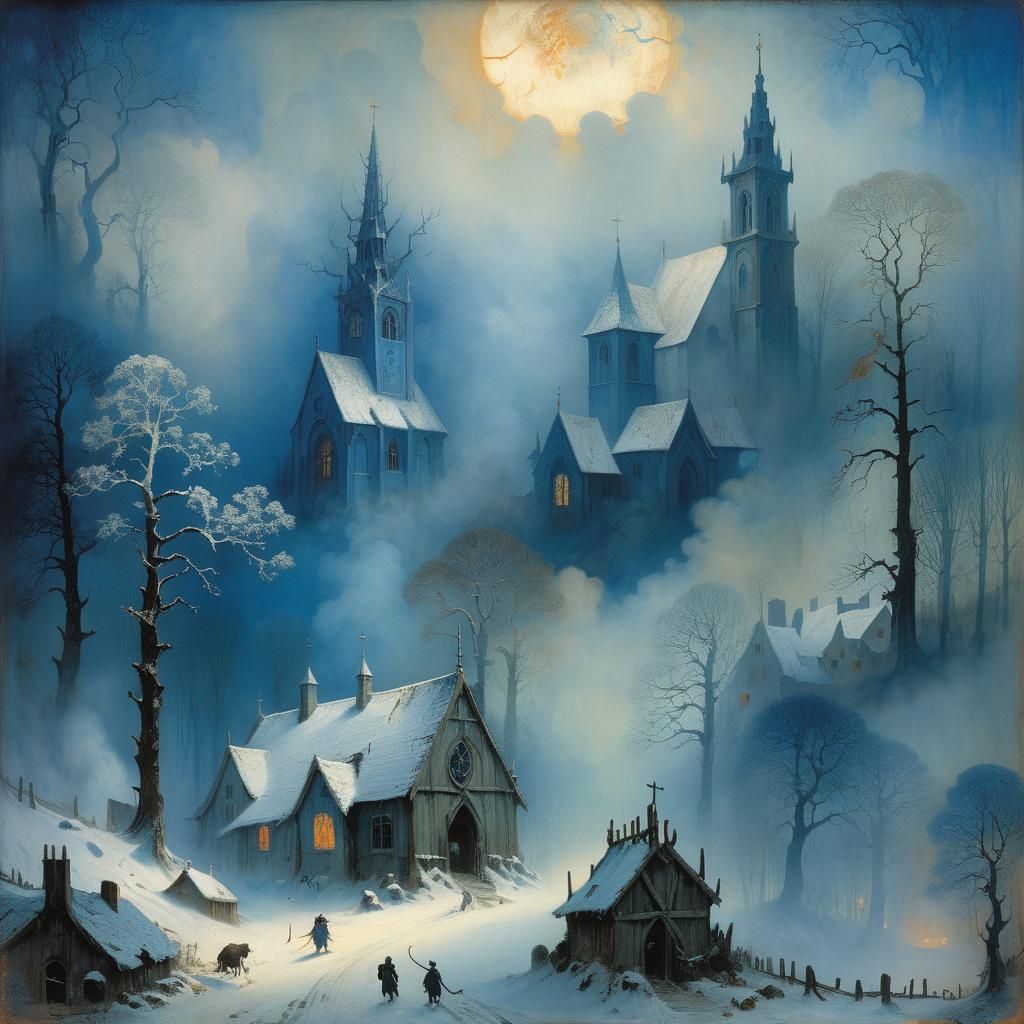 Ethereal Haunted Forestscape in Hyperdetailed Style