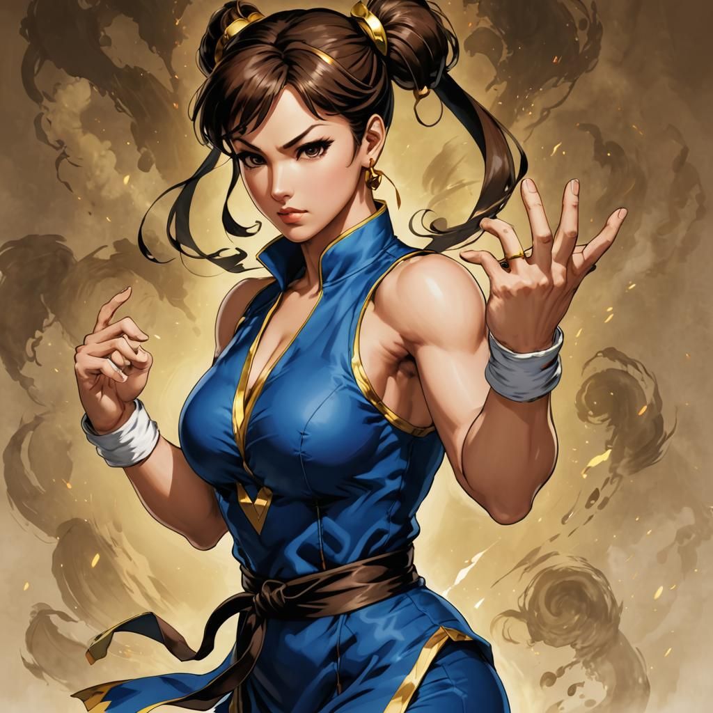 Chun Li Anime Wallpaper: Masterpiece of Beautiful Art