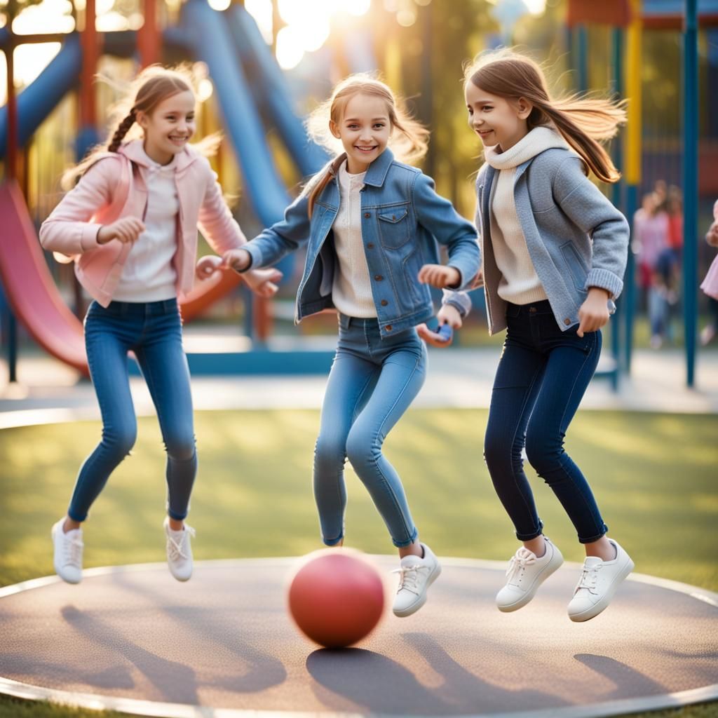 Children Playing in a Playground, Professional Photography