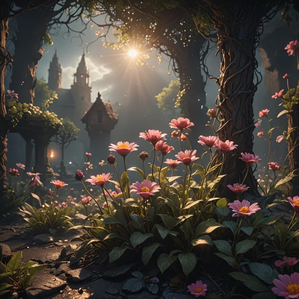 Enchanted Bloom Radiates Light