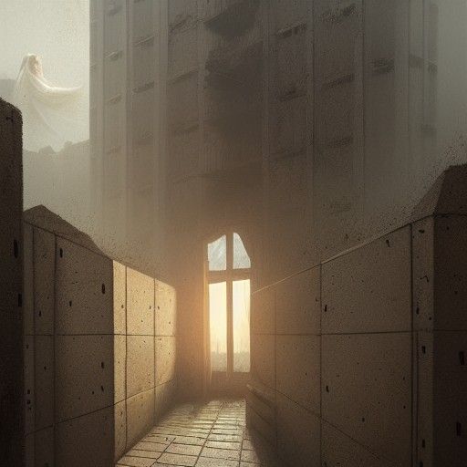 Dystopian Sunrise: Sinister Prison Cell