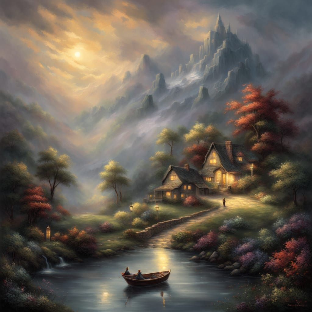 Dramatic Sky: Stormy Darkness Meets Radiant Sunlight