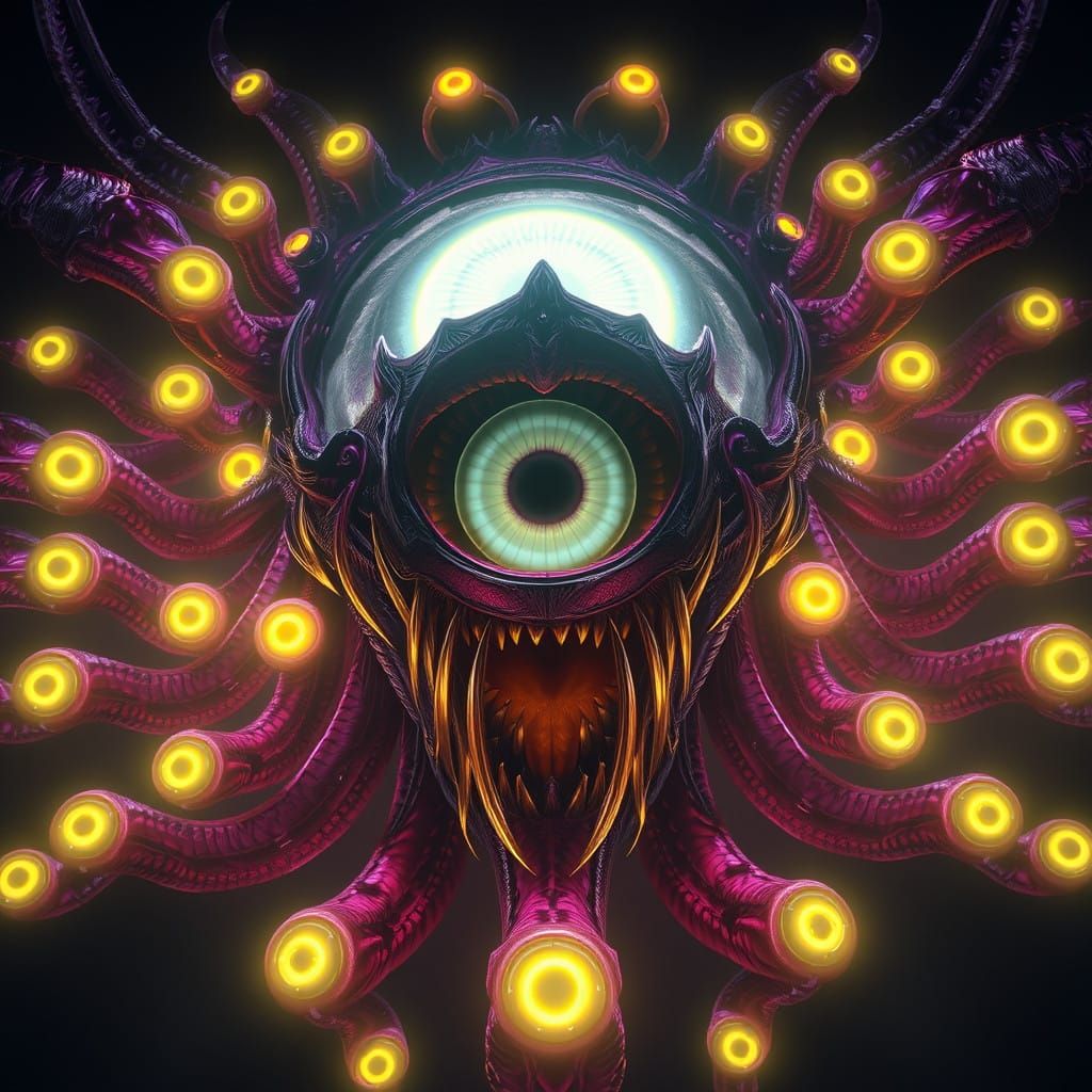 Dark Fantasy Monstrosity in Vibrant Color