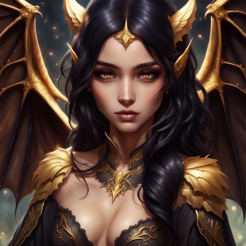 Ethereal Fantasy High Fae with Bat Wings