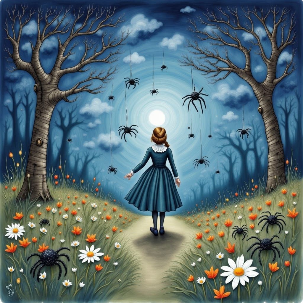 Whimsical Storm Brings Tenacious Spiders to Miss Tuffet's Ta...