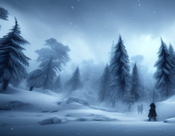 winter tundra a masterpiece, 8k resolution, dark fantasy concept art, dynamic lighting, hyperdetailed, intricately detai...