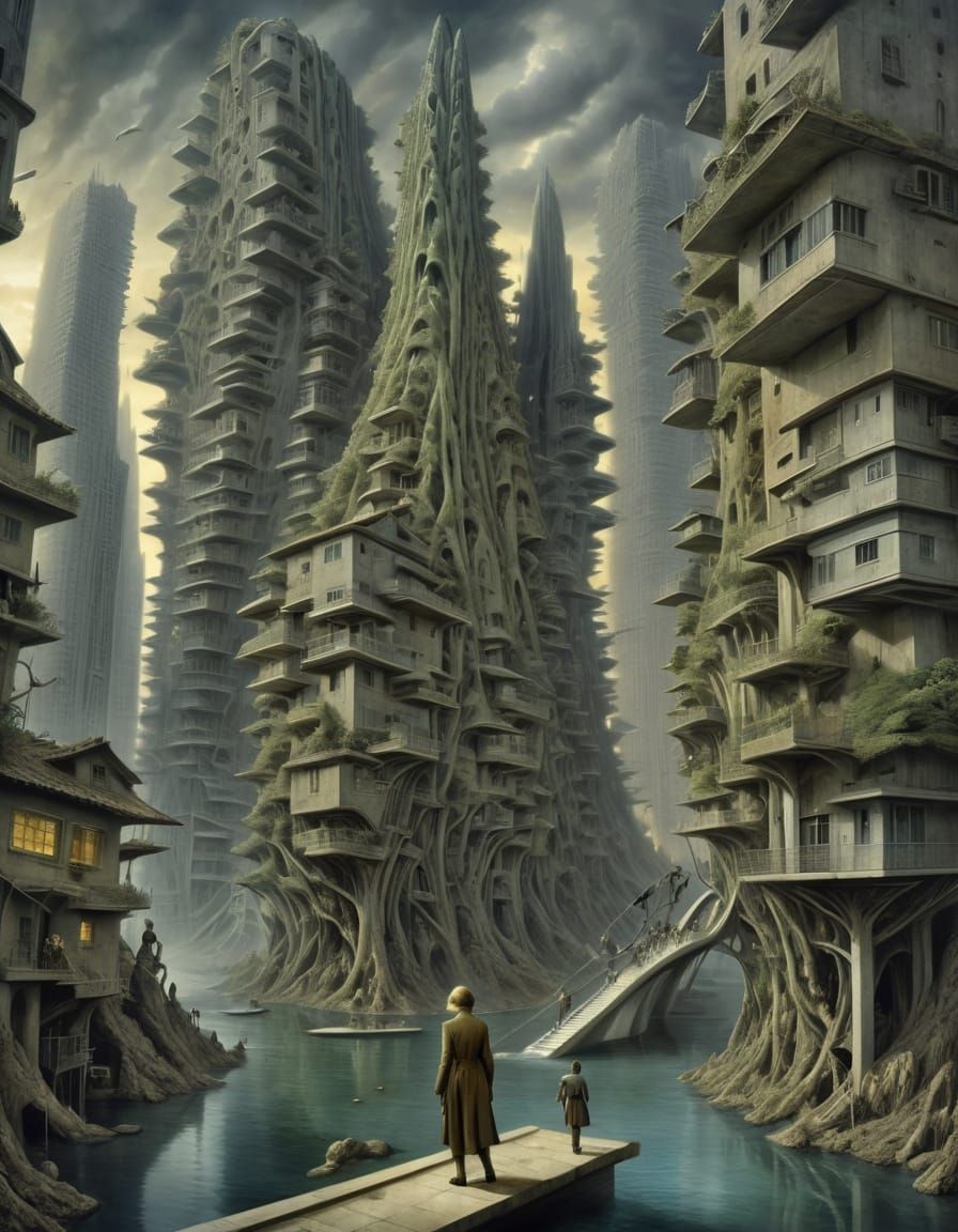 Surreal Buildings Evoke Horror in a Frightful Landscape