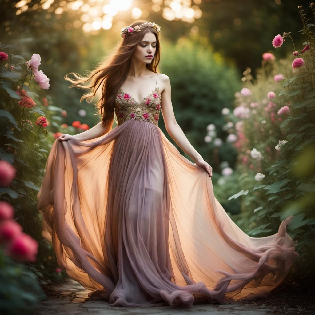 Fairy Queen in Garden Setting: 24K Resolution