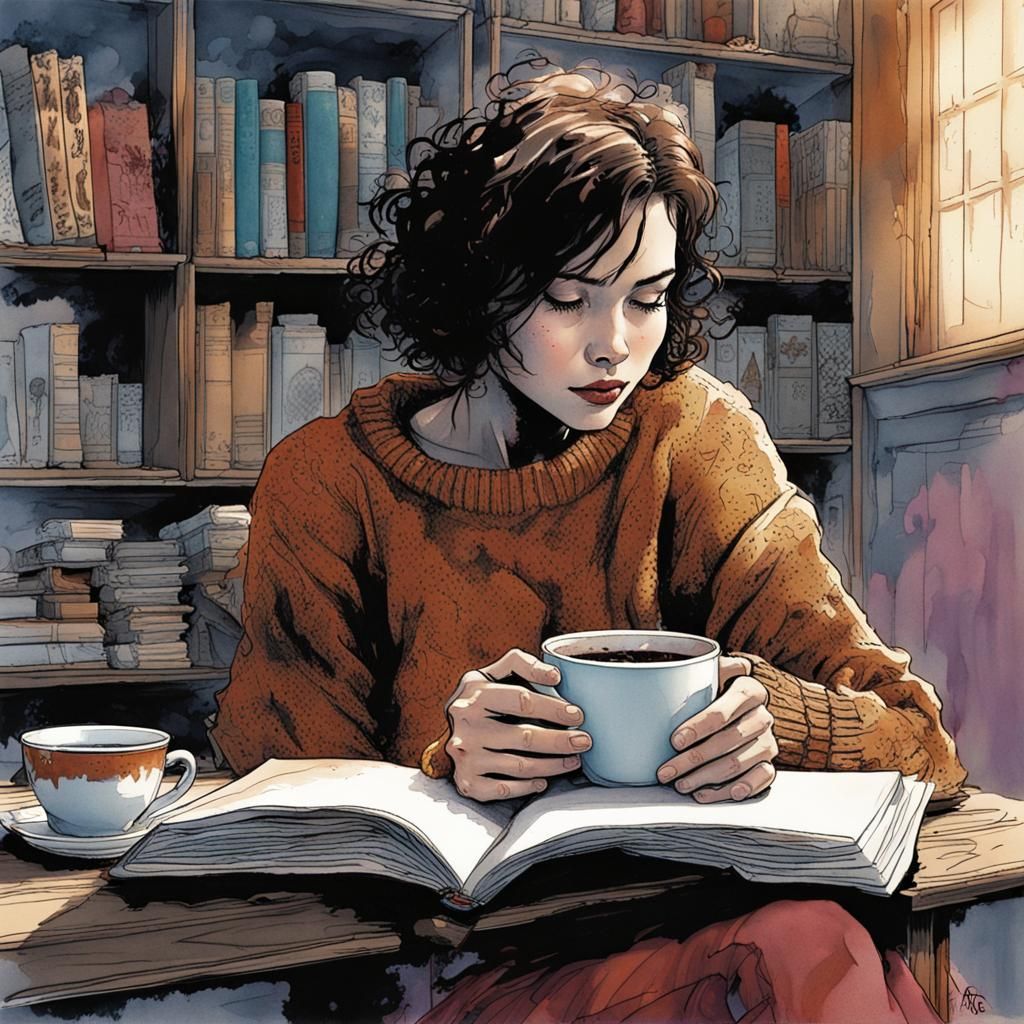 A good book with a nice cup of hot chocolate