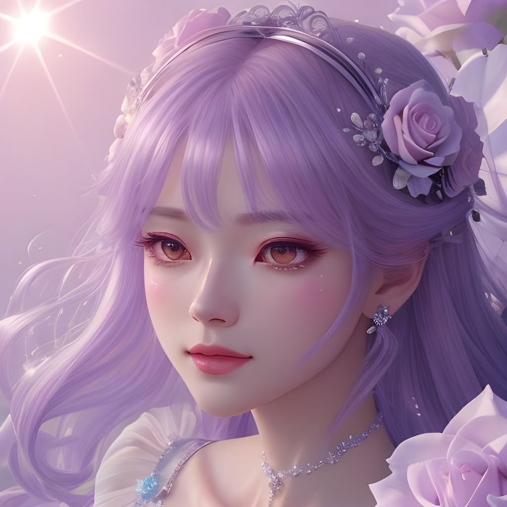 Crystalline Roses in 3D Anime Art