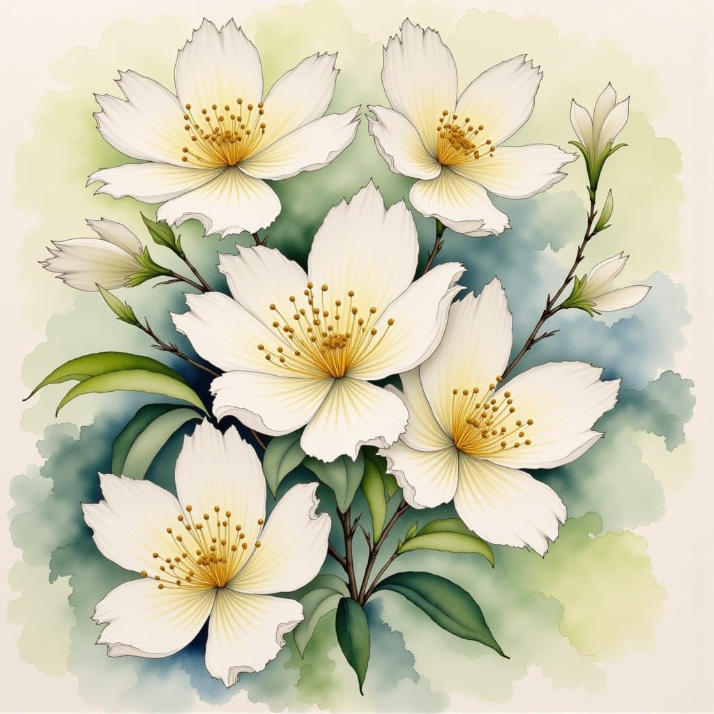 Jasmine Blossom: Ukiyo-e Art Evokes Sweet Memories