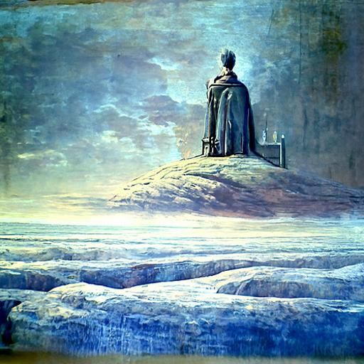 Mysterious Empty Throne in Romantic Style