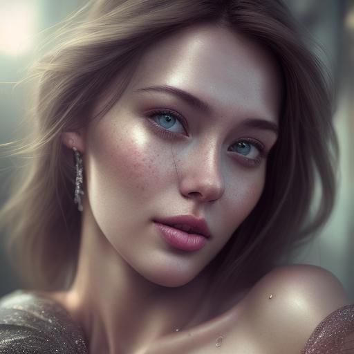 Hyperrealistic Portrait of a Beautiful Woman