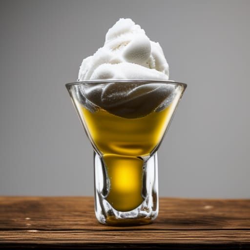 Whipped Cream in Glass, Professional Photography