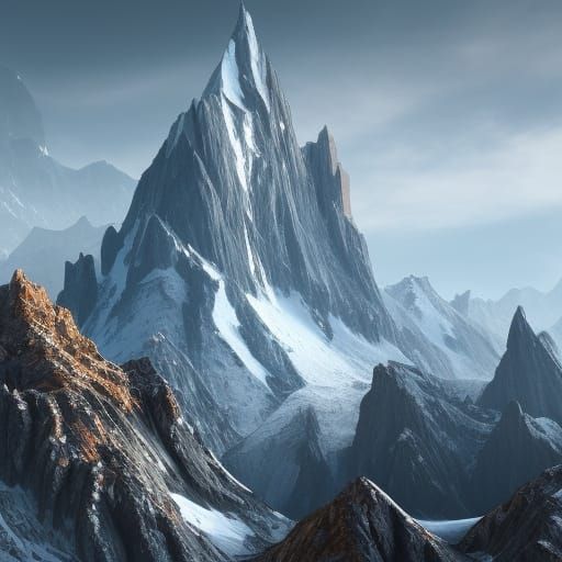 Black Castle Mont Blanc: Detailed Matte Painting