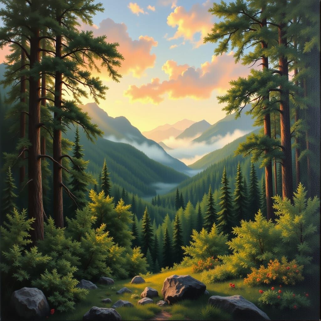 Lush Jungle at Sunset with Happy Brush