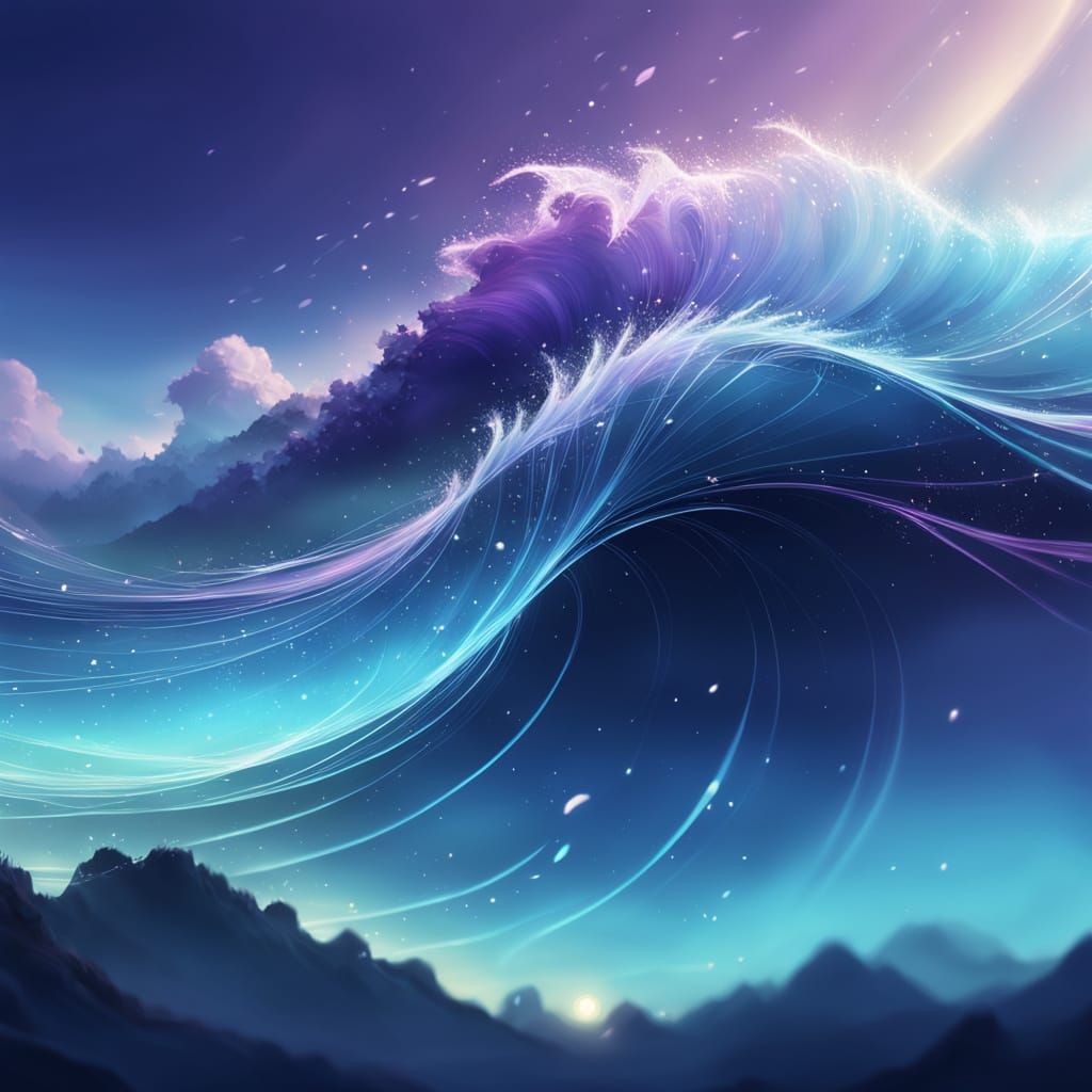 Whispering Celestial Thread in Soft Blue Hues
