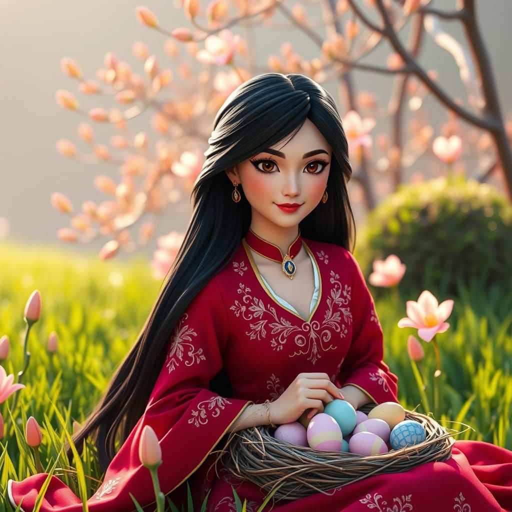 Enchanting Spring Portrait of a Disney Princess