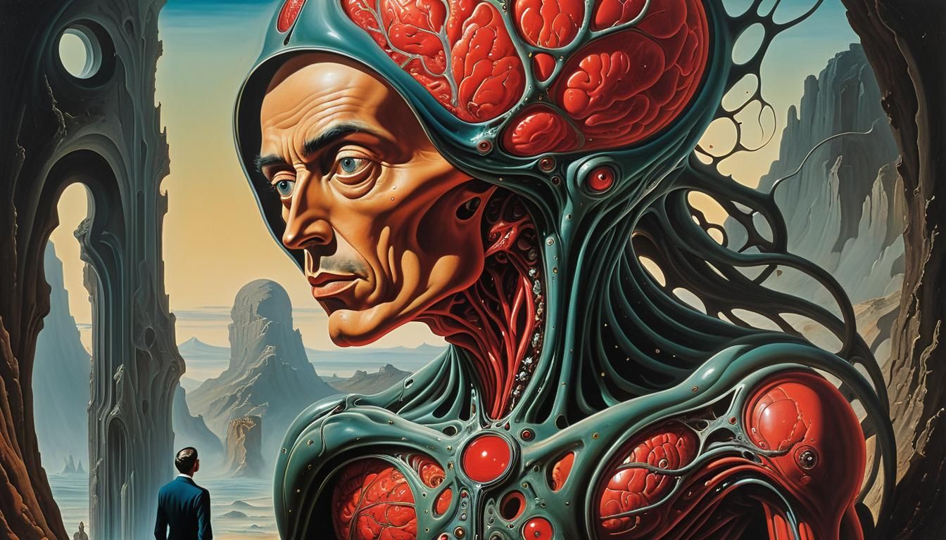 Surreal Alien Encounter as a Salvador Dali Painting