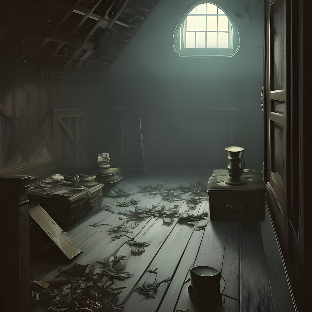 Eerie Victorian Attic with Forgotten Antiques