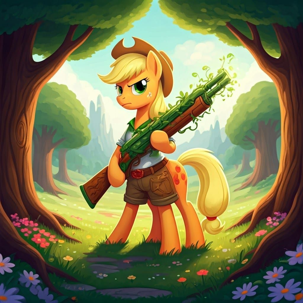 Enchanting Meadow Shamaness: Equestrian Pony Wields Floral M...