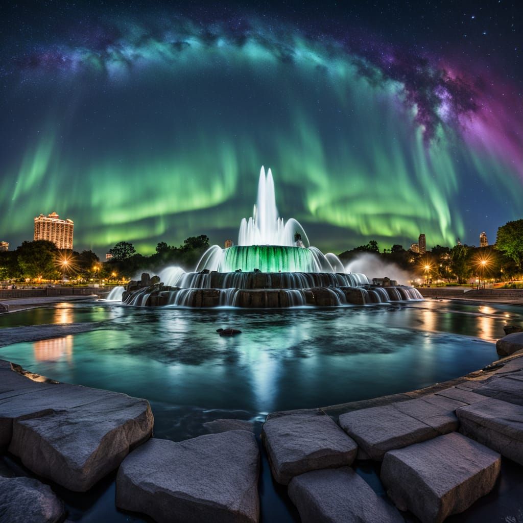 Enchanting Summer Night at Sea with Northern Lights