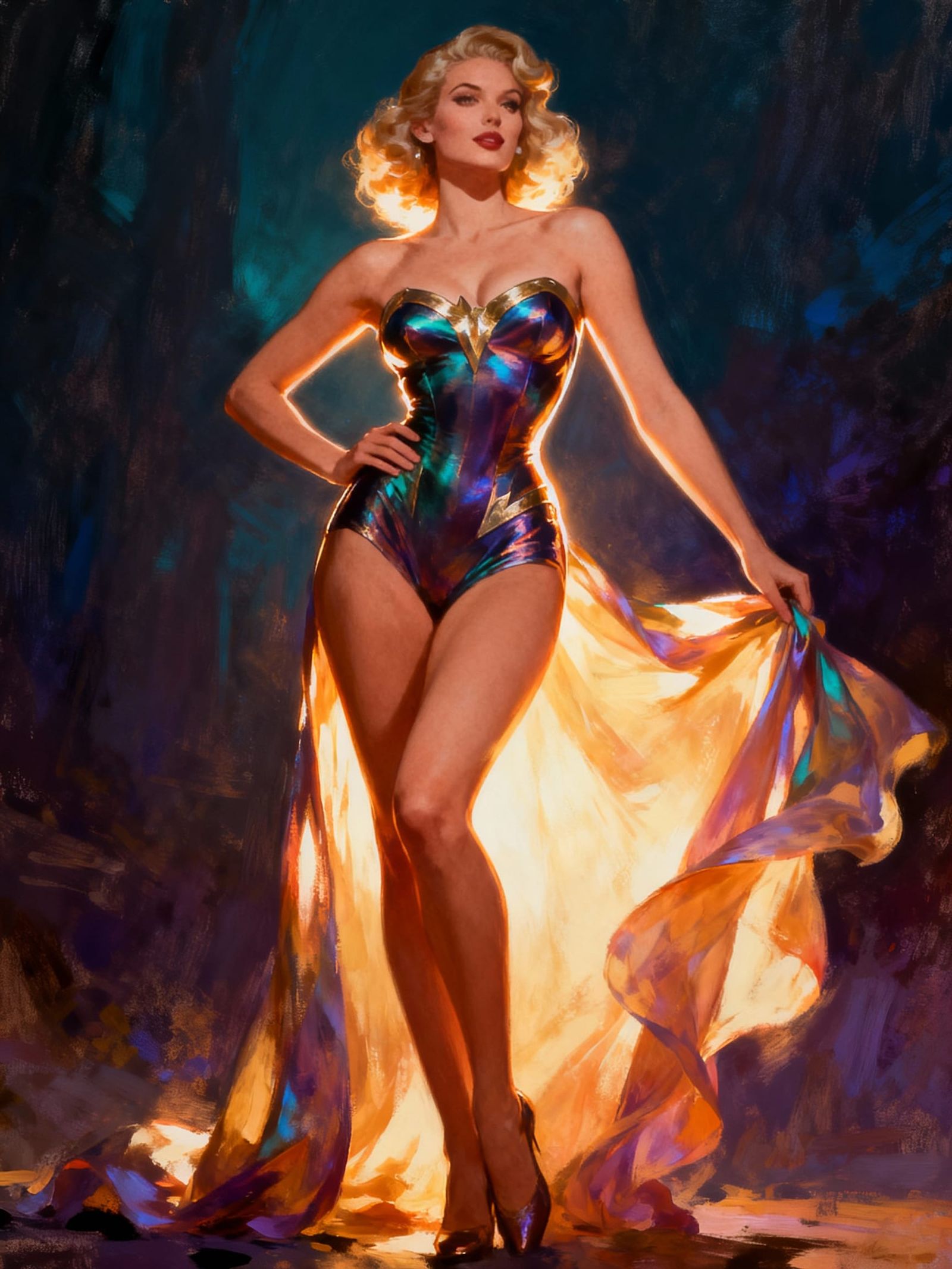 Glamorous Heroic Woman Portrait